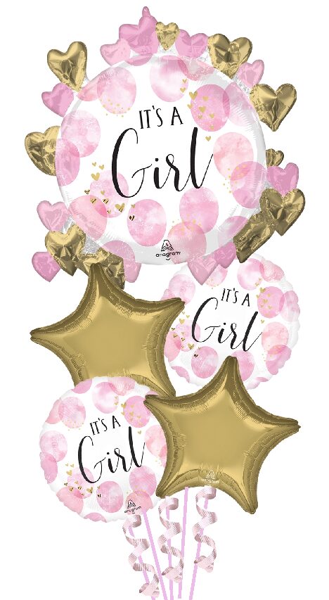 Baby It's a Girl Mylar Bouquet
