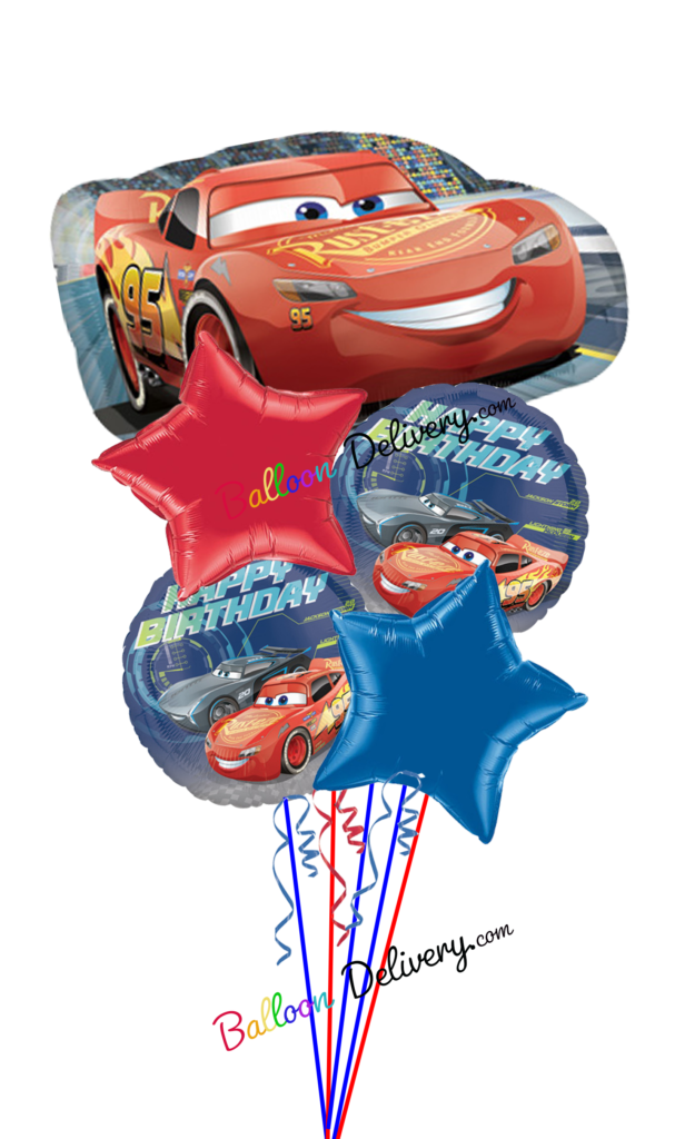 Cars 5 Balloon Centerpiece/Bouquet