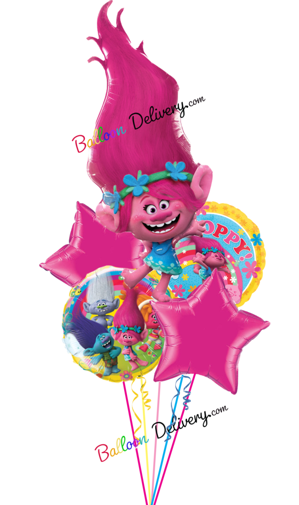 Trolls 5 Balloon Centerpiece/Bouquet