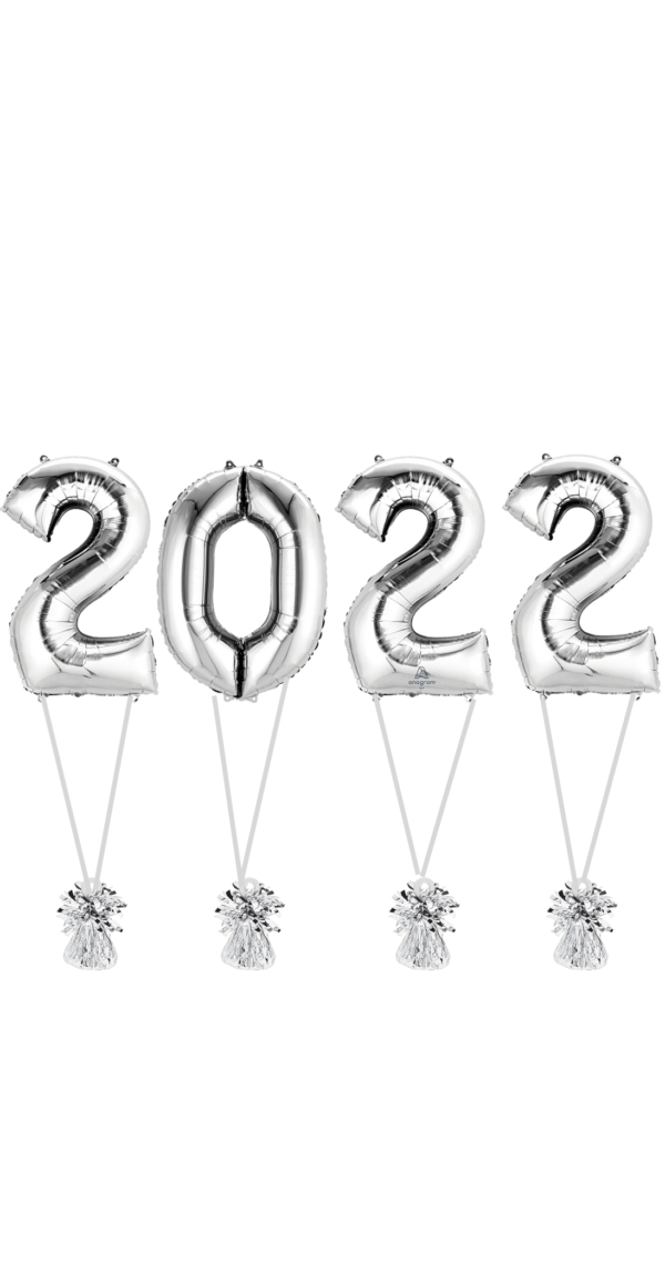 2022 Graduation Mylar Balloon Display (Silver)