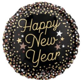 18 inch Happy New Year Dots Mylar Balloon