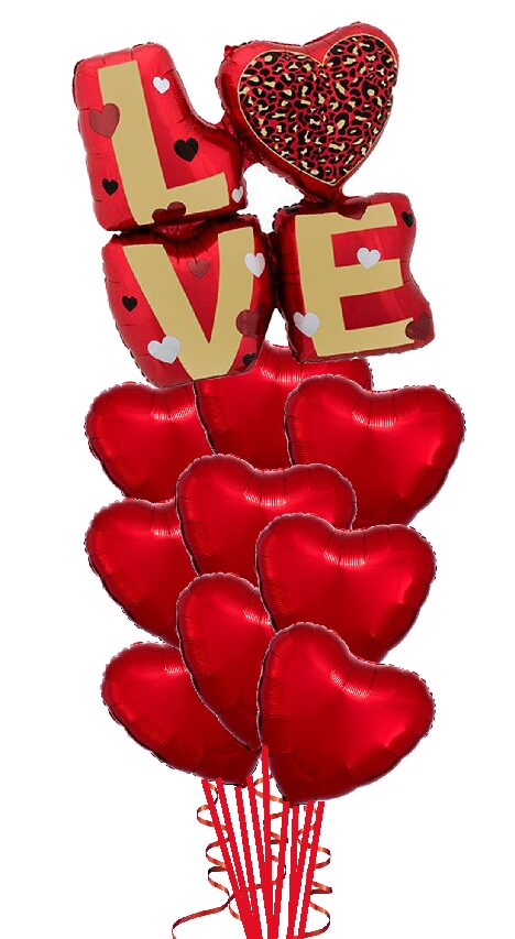 Love Animal Print Valentine's Bouquet
