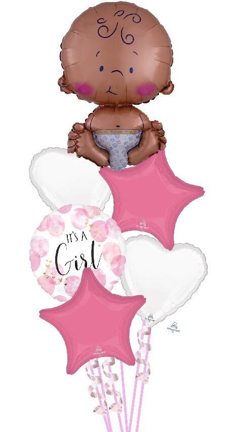 Welcome Baby Girl Mylar Bouquet